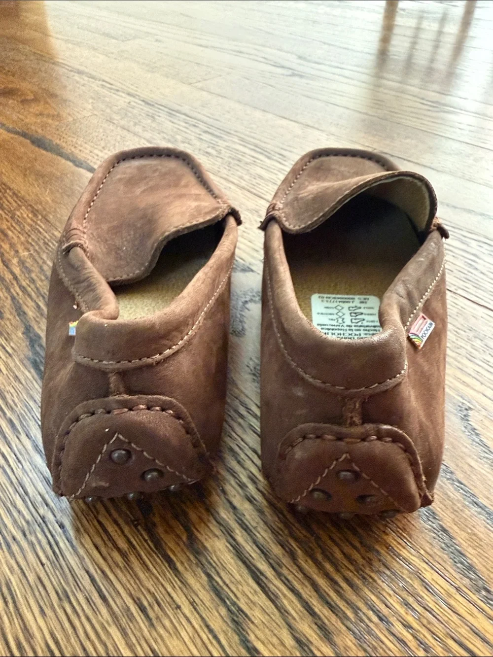 E Pocholin Kids 1 Suede Moccasin Loafers in Brown